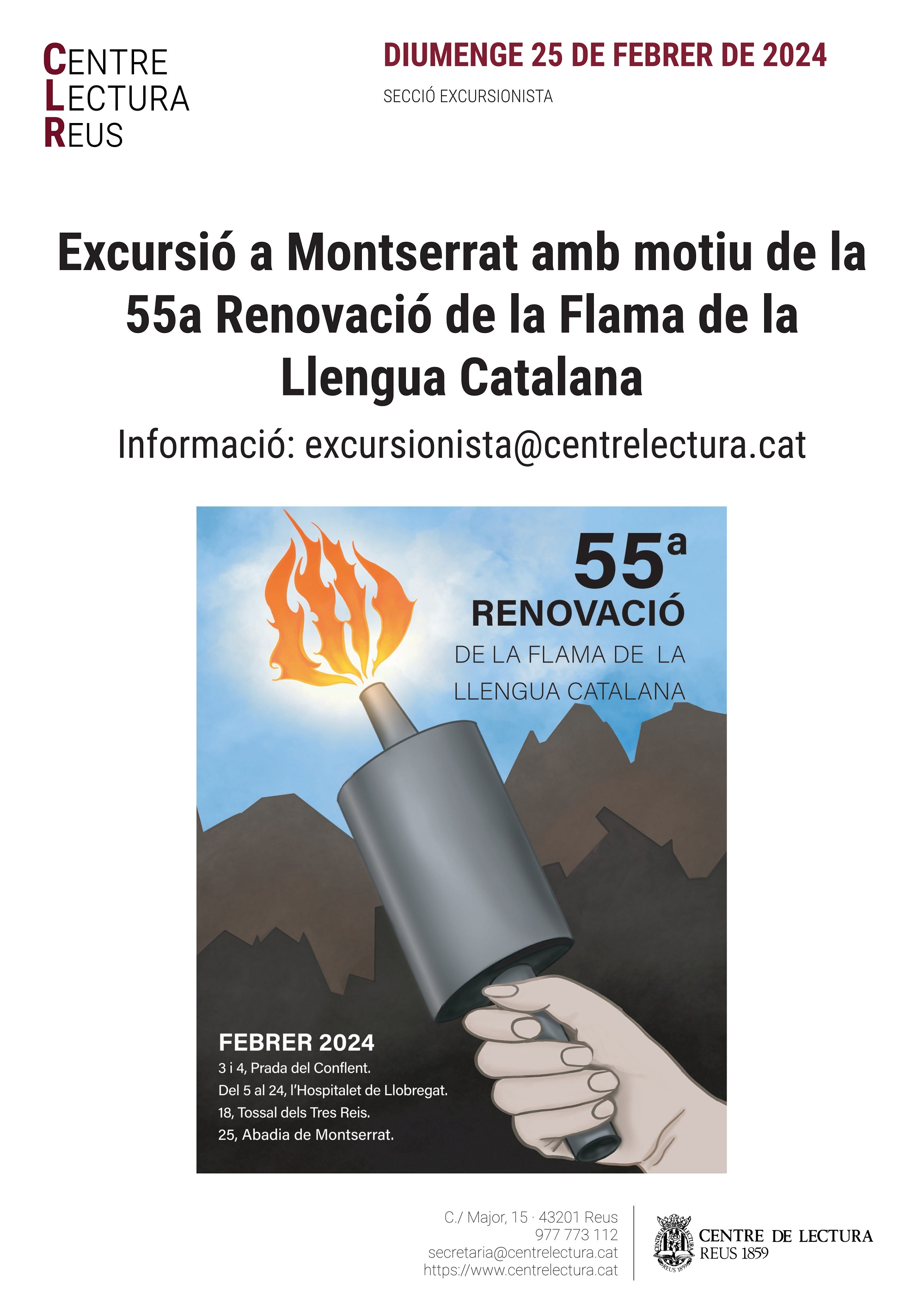 55a Renovació de la Flama de la Llengua Catalana – Centre de Lectura