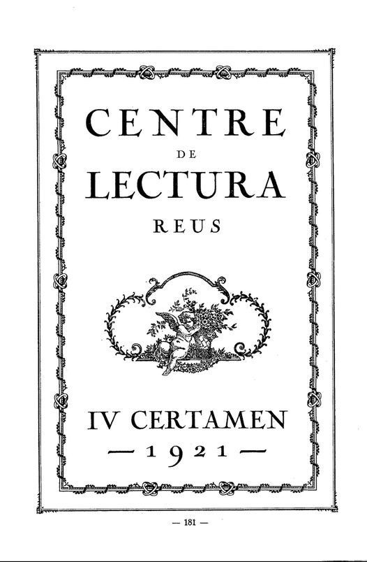 IV Certamen del Centre de Lectura de Reus: una recreació