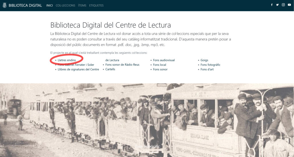 El Centre de Lectura de Reus «Lletres endins»